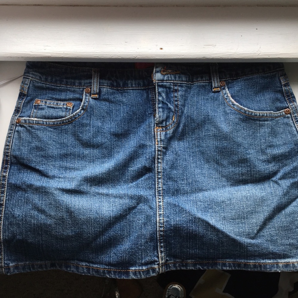 Mini jean skirt
